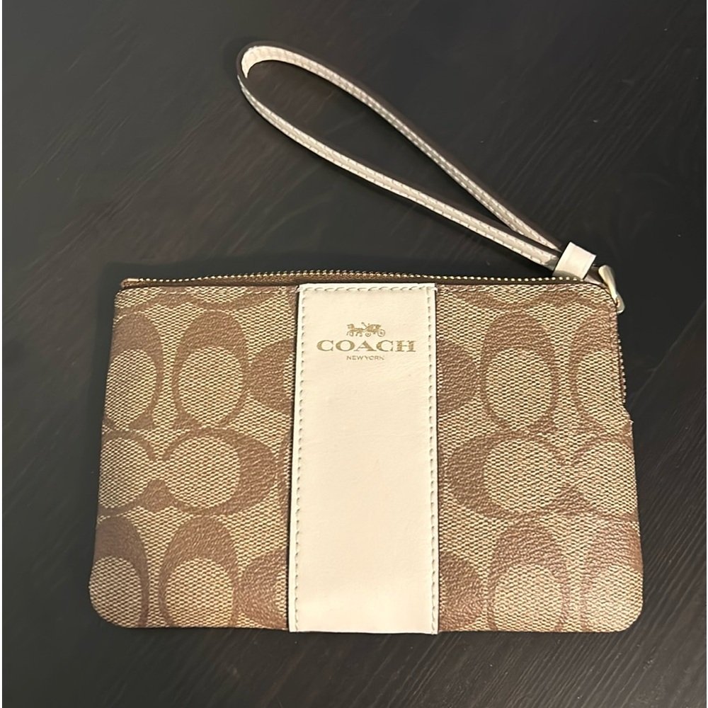 Coach zip corner wristlet